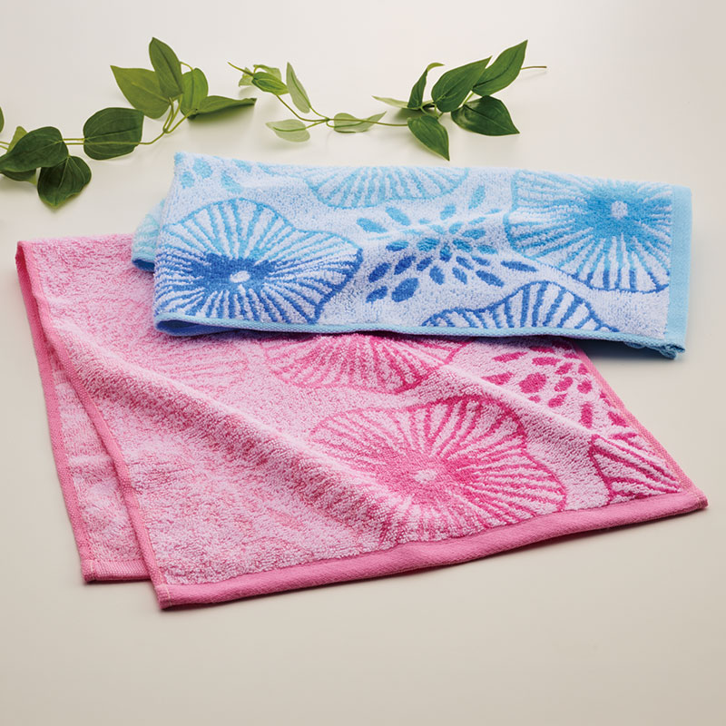 北欧テイストの無撚糸フェイスタオル