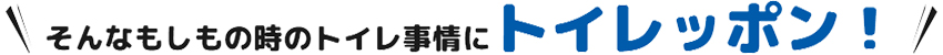 もしもの時に非常用トイレッポン